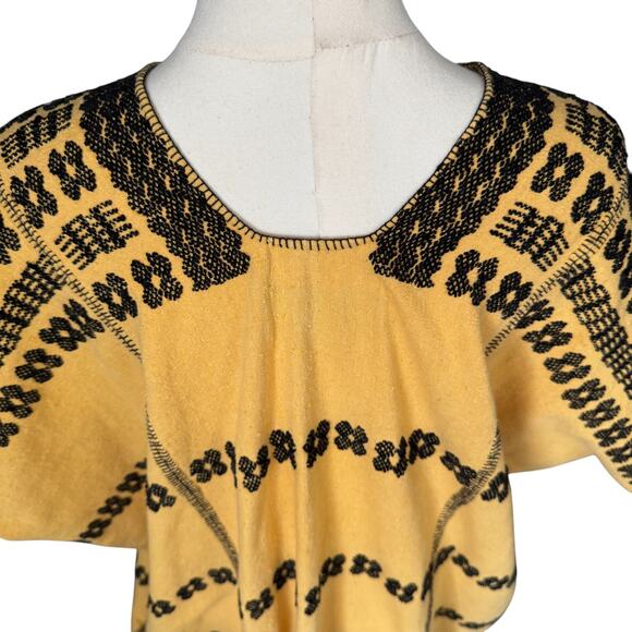 Pippa Holt Kaftan No.171 Three Panel Maxi Kaftan Yellow Black One Size - Picture 6 of 9